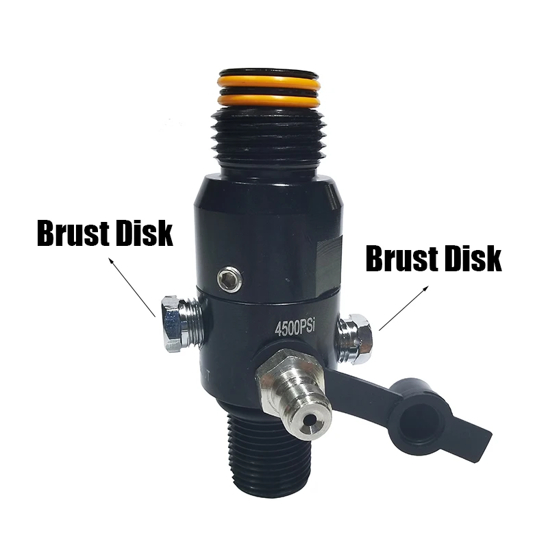 HPA Regulator Valve of Compressed Air Accessries CO2 Oxygen Nitrogen Cylinder Tank Bottle 4500psi Input, Output 800psi to 3000ps