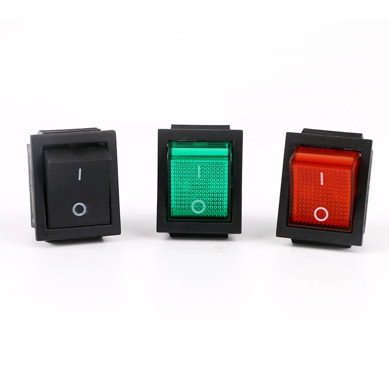 KCD4 Rocker Switch On Off 6 Pin With Led 4 16A 250V 220V T85 20A Small 6Pin 4Pin Light For 2 Position 220 230V Lamp 10A Rocket