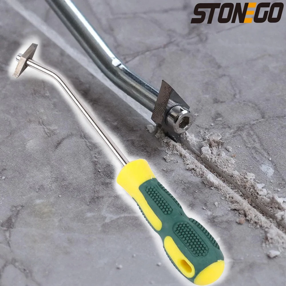 STONEGO Punta da trapano per rimozione malta di piastrelle in ceramica, punta da trapano per pulizia di piastrelle in acciaio al tungsteno, per cucitura di pavimenti e pareti, utensile manuale per la pulizia del cemento