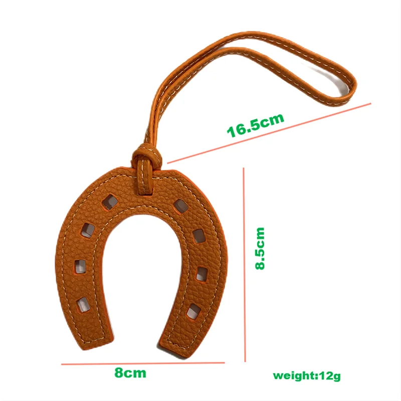 10 สีผู้หญิงและสาว PU หนัง Horse Hoof Horseshoe พวงกุญแจกระเป๋าถือ Key พวงกุญแจผู้ถือ Charm กระเป๋าอุปกรณ์เสริม