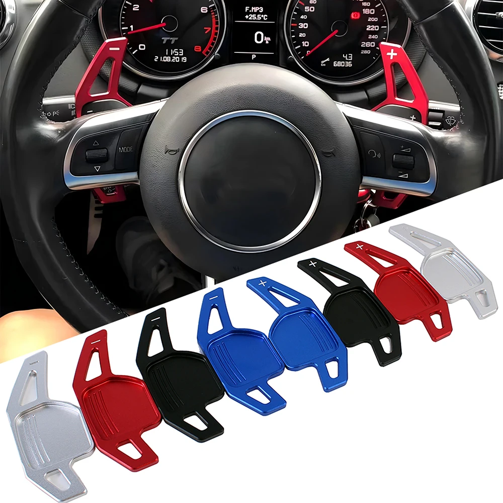 2Pcs Paddle Shifter Für Audi A4 B8 A3 8P S3 A5 A6 S6 C6 Q5 A8 R8 TT TTS MK2 8J Avant Auto Lenkrad Paddles Verlängerung DSG