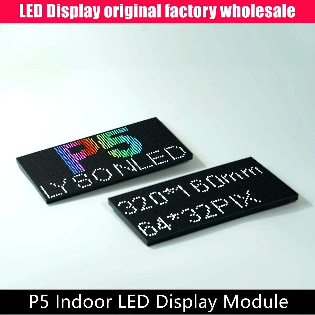 Indoor SMD P5 64*32 Pixels RGB LED Panel 320*160mm Advertising Video Screen Display Module