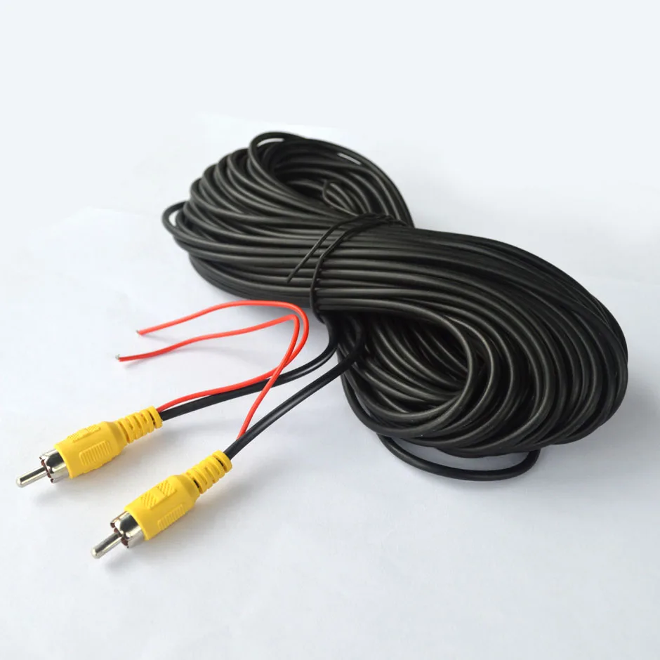 RCA 6M/10M/15M/20M Video Cable for Car Rear View Camera Universal Wire Connecting Reverse Camera Multimedia Monitor Universal