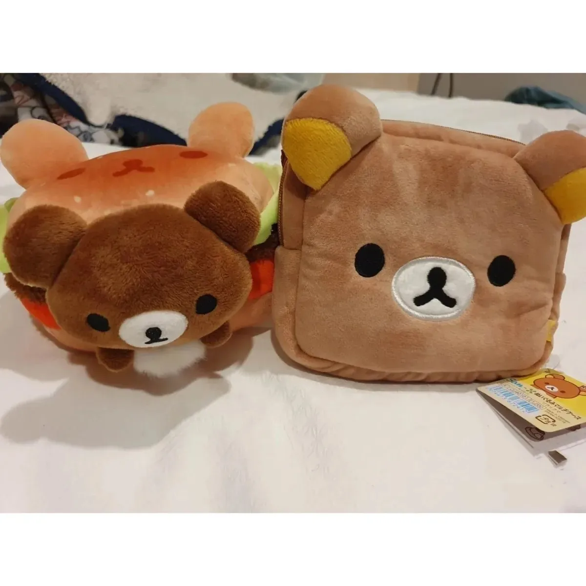 Kawaii Rilakkuma Plush Pencil Bag - Cartoon Bear Multi Case, Makeup Organizer & Cosmetic Storage, Cute Vanity Beauty Bag