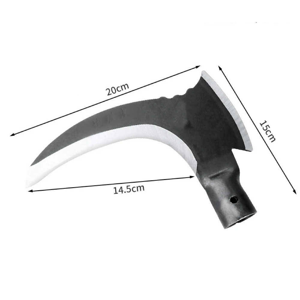 Multi-purpose Double Sickle Mowing Tool Heavy Forged Blade for Garden Lawn Farm Orchard Vineyard Mowing Tree Cutting Hand Tool