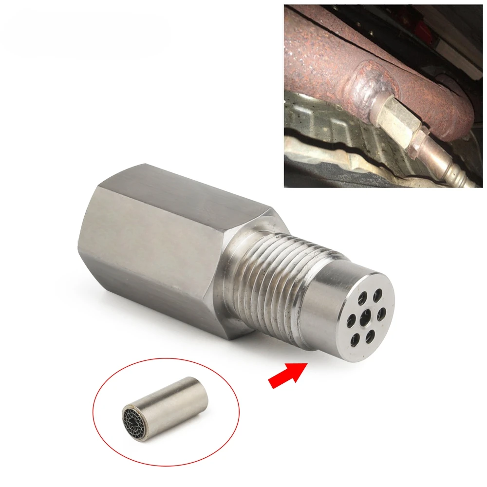 ISGTDRM Für Fehlercode P0420 P0430 Universal Sensor Spacer Adapter M18X1,5 Überprüfen Motor Licht CEL Mini Katalysator
