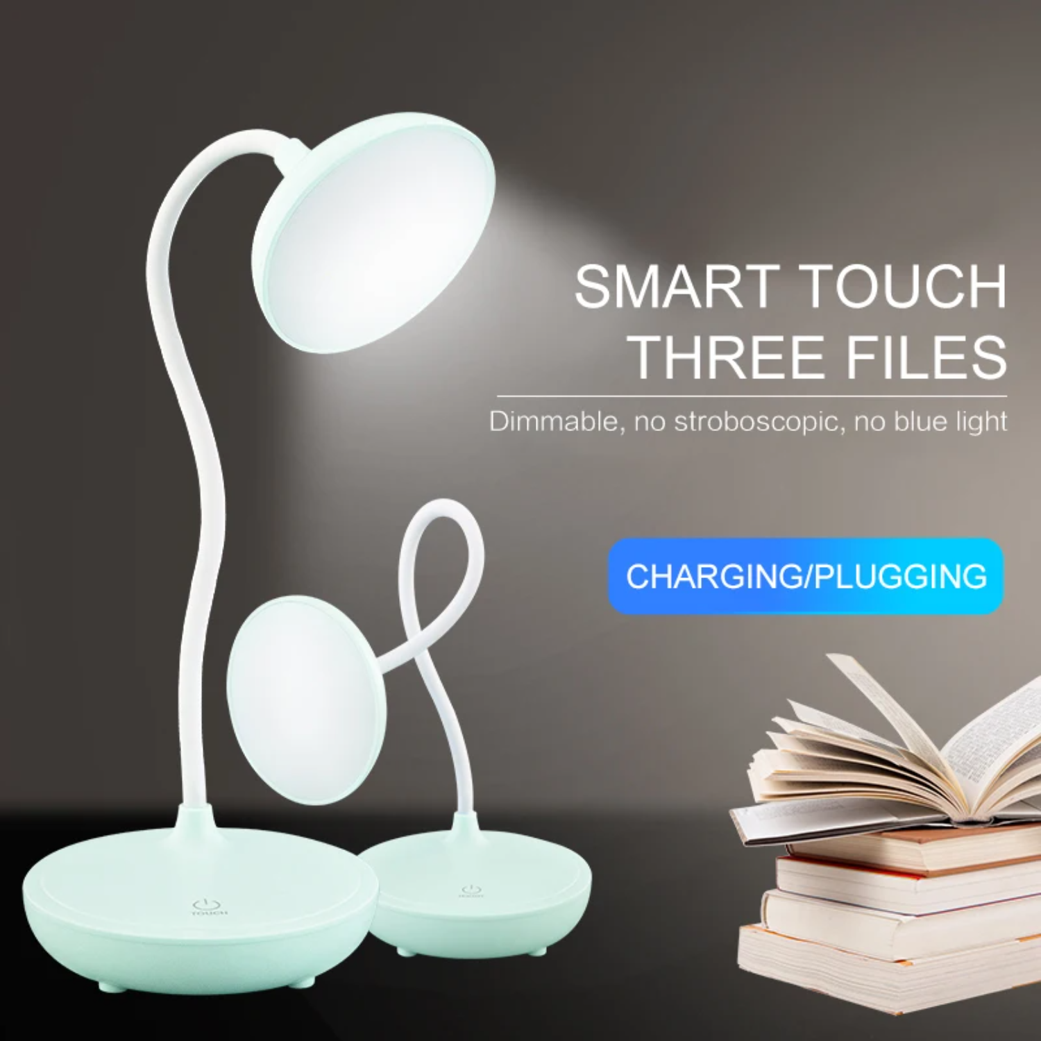 Luz de mesa dormitório quarto leitura acampamento led recarregável proteção para os olhos atacado sala estar quente dobrável