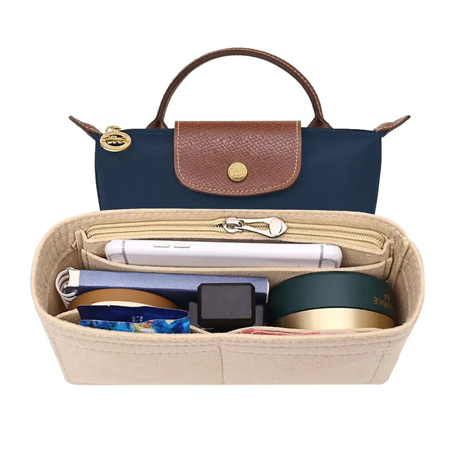 Borsa organizer per borsa con inserto in feltro in borsa per borsa organizer per mini borsa a tracolla Longchamp