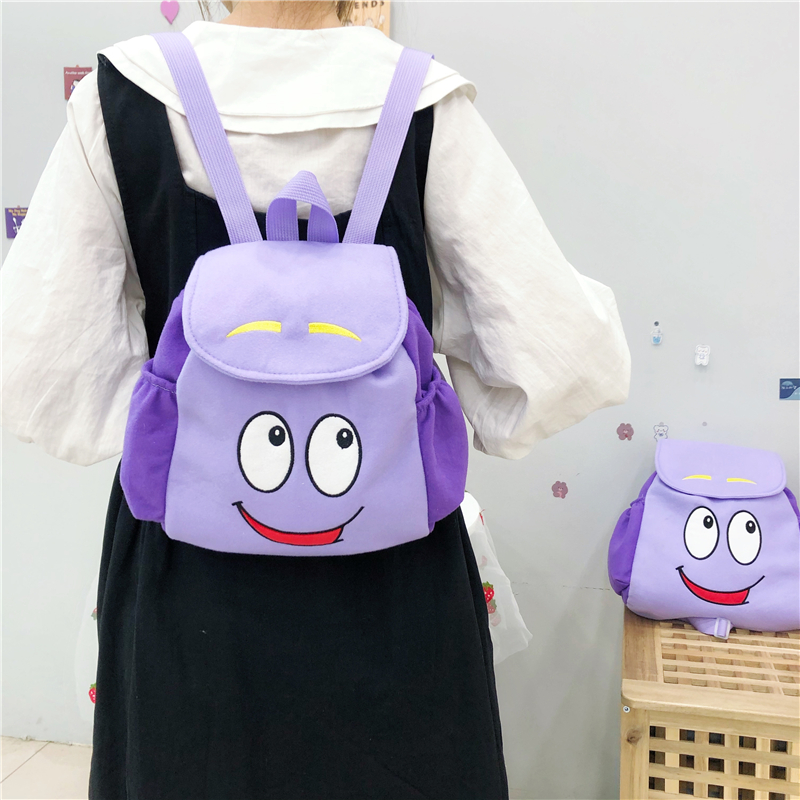 Dora Explorer Mochila Bolsa de resgate com mapa, brinquedos pré-matéria, presentes de Natal roxos