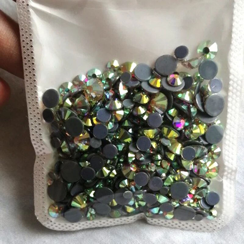 Cristal clair AB Hotfix Strass verre Strass correcteurs pour Nail Art vêtement tissu décorations