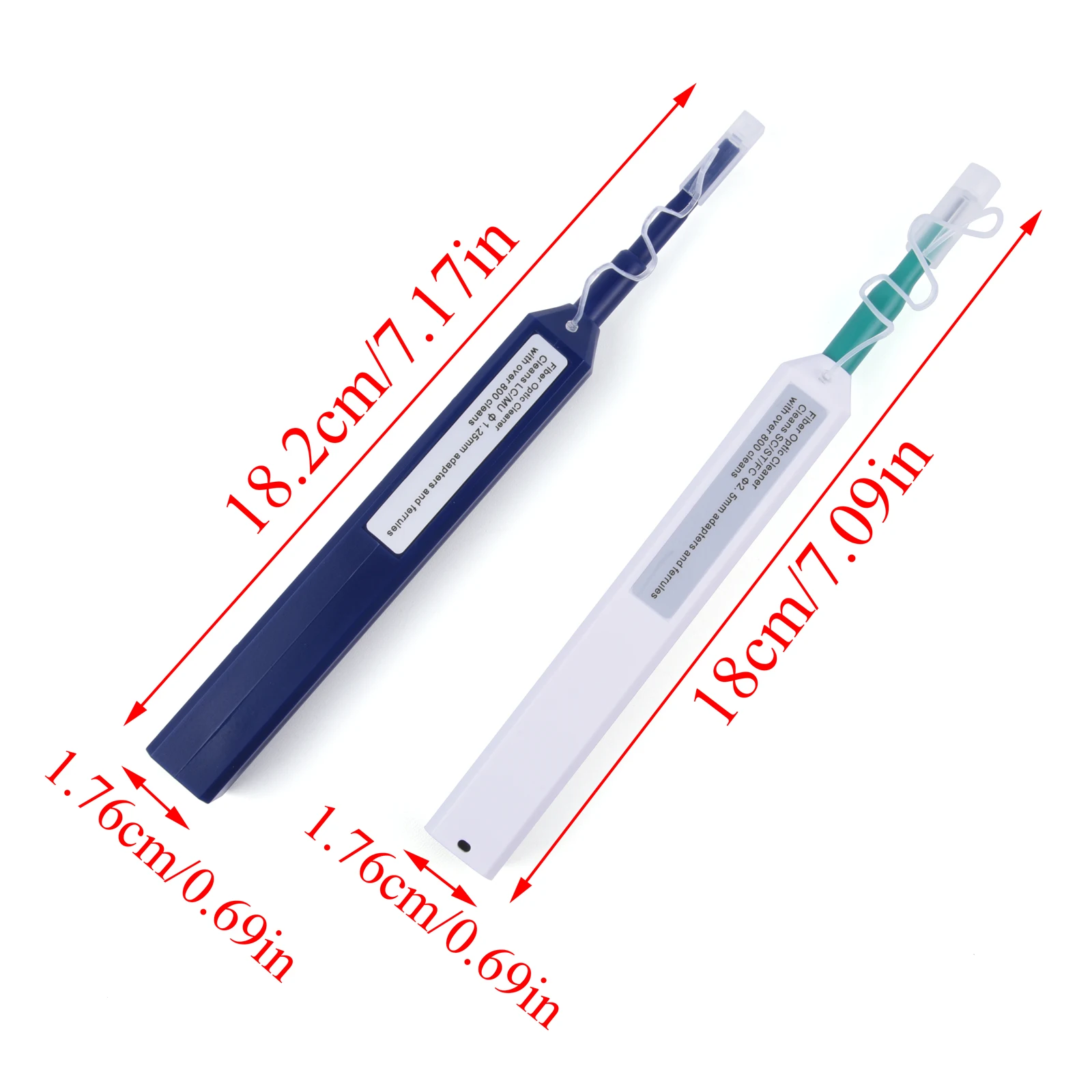 1PCS Fiber Optic Cleaning Pen SC/FC/ST LC/MU Connector One-Touch Clean 1.25mm/2.5mm End Face Optical Adapter Cleaner Tool