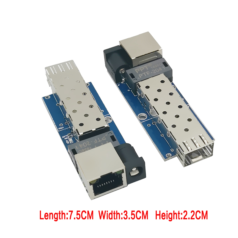 Conversor de mídia Sfp Gigabit Mini10/100/1000Mbps Switch Ethernet de fibra óptica 1SFP1E 1F1E