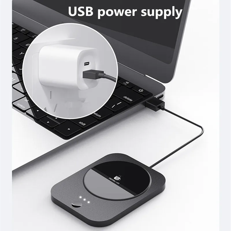 Calentador de tazas USB para café, leche, té, agua, temperatura ajustable, posavasos de calefacción para el hogar y la Oficina, Calefacción Automática de invierno