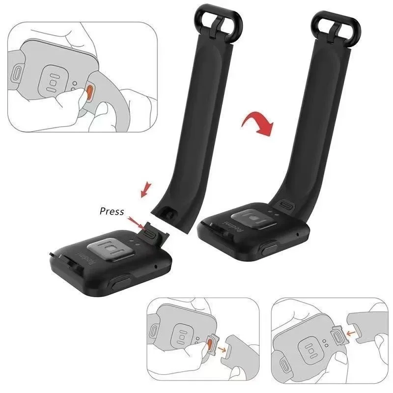 Pulseira para redmi watch 2 lite pulseira inteligente acessório macio tpu silicone substituição pulseira para redmi watch2 correa