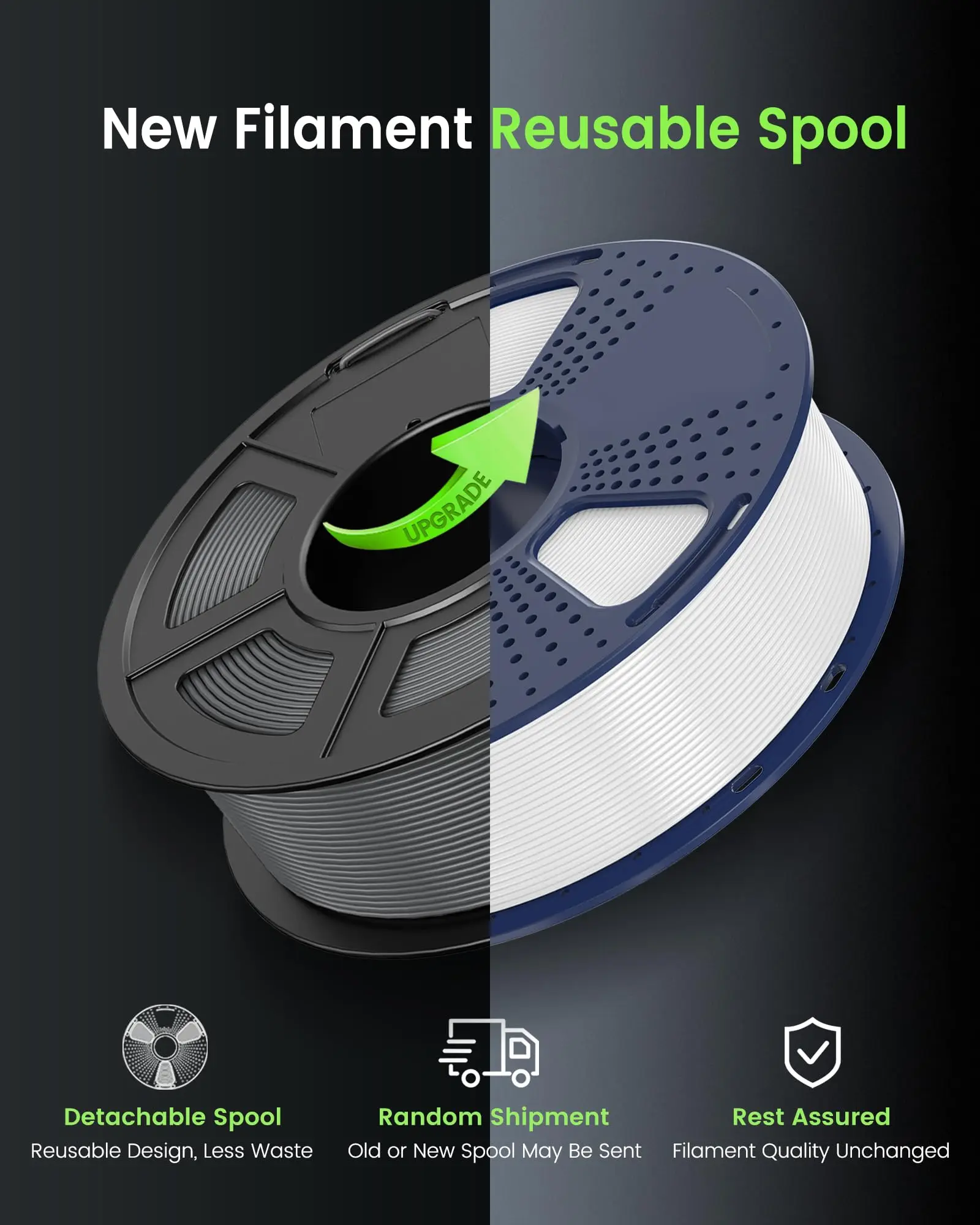 SUNLU 5KG PETG 3D Filament 1.75mm Neatly Wound High Toughness 3D Printing Spool Filament do drukarek 3D FDM Materiały Szybka wysyłka