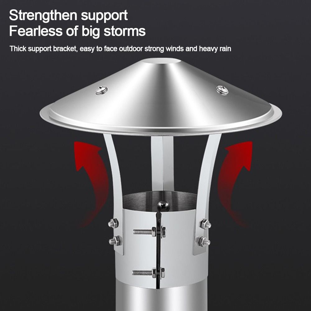 75-160 мм вентилируемый дождевик из нержавеющей стали, наружная стена, воздуховыпускное отверстие, защитная крышка для плиты, вытяжной колпак для дымохода