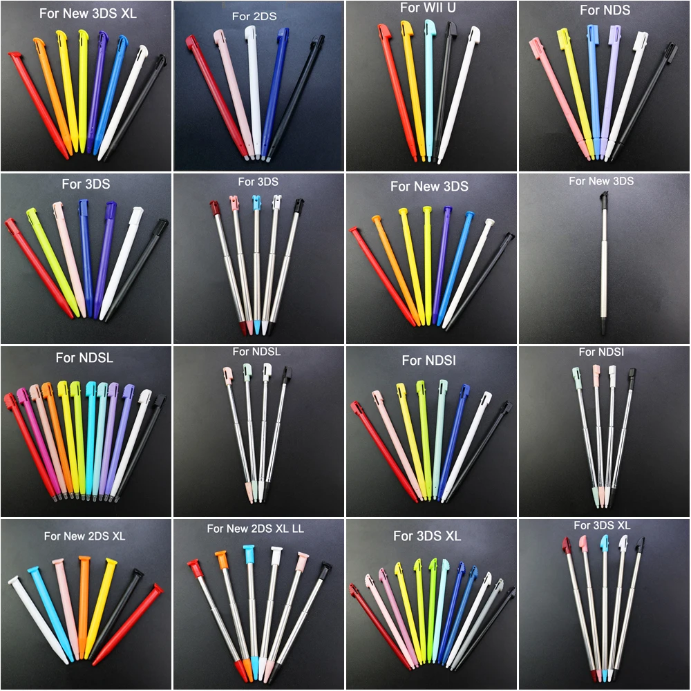 Nhựa & Kim Loại Màn Hình Cảm Ứng Stylus Bút Máy Chơi Game Bút Dành Cho Máy Nintendo NDSL NDSi NDS WIIU 2DS 3DS XL LL 3DSXL LL Mới 2DSXL