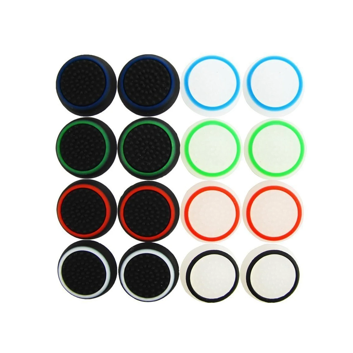 Tapa de agarre de pulgar de silicona de doble color para Playstation 5 PS5 PS4 Slim/Pro Xbox Series x/s controlador de juego tapa de agarre de pulgar