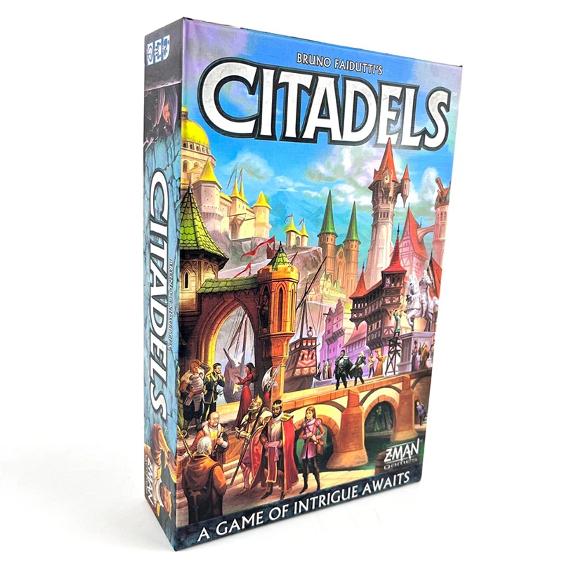 Citadels Royal Architects Clash Średniowieczna strategia budowania miasta Gra blufująca dla 2-8 graczy Rodzina i dorosły Hybrid 60 minut