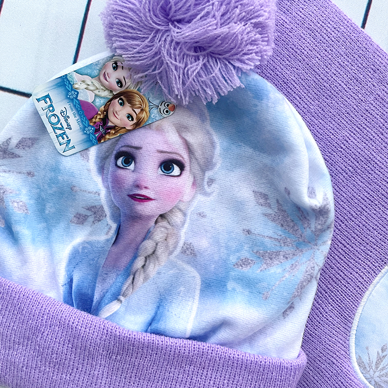 Chapéu infantil novo outono inverno elsa desenho animado chapéu cachecol luvas crianças criança menina chapéu e cachecol conjunto