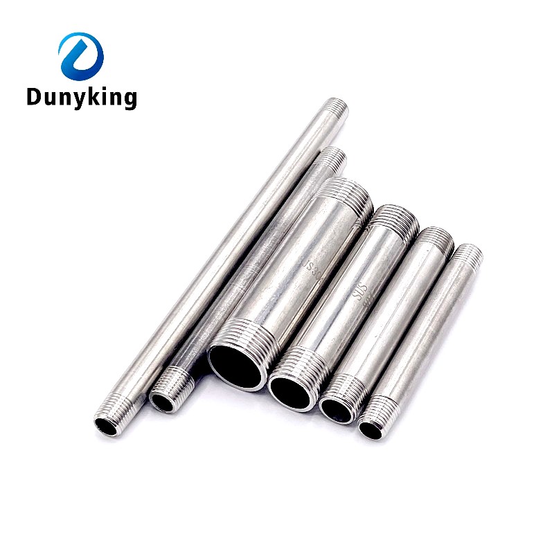 BSP rosca macho boquilla larga 1/8 "1/4" 3/8 "1/2" 3/4 "1" 304 adaptador de conector de instalación de tubería de acero inoxidable