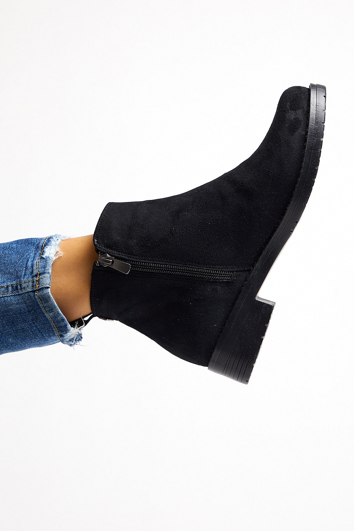 Sepatu Boots Wanita Kulit Hitam