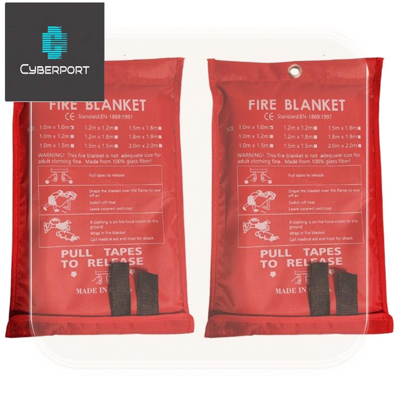 2PCS Emergency Fire Blanket, Fire Blanket, Fire Suppression Blanket For Kitchen, Grill, Fireplace (39.4Inch X 39.4Inch) Durable