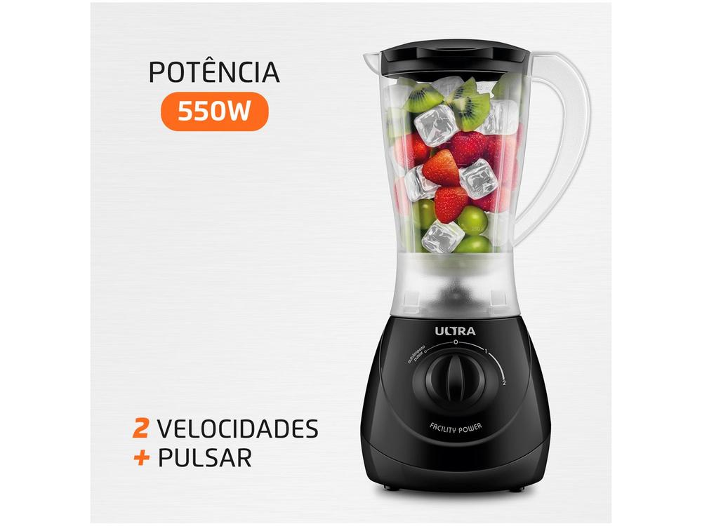 Liquidificador Mondial Ultra Facility Power 2 Velocidades 550W Preto - 110V