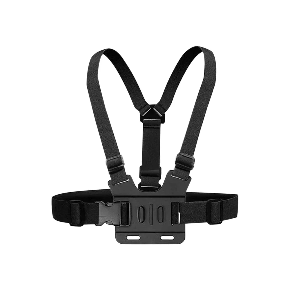 1 PC ปรับผู้ถือคลิปโทรศัพท์พร้อมสายรัดหน้าอก Fixation Bracket สําหรับกล้องกีฬาโทรศัพท์มือถือกล้องสีดําผู้ถืออุปกรณ์เสริม