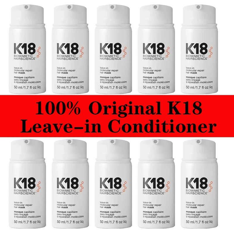 Acondicionador sin enjuague Original K18, 50ML, reparación de daños en el cuero cabelludo, cuidado, reparación de extremos abiertos secos, mascarilla capilar de queratina, productos para el cuidado del cabello