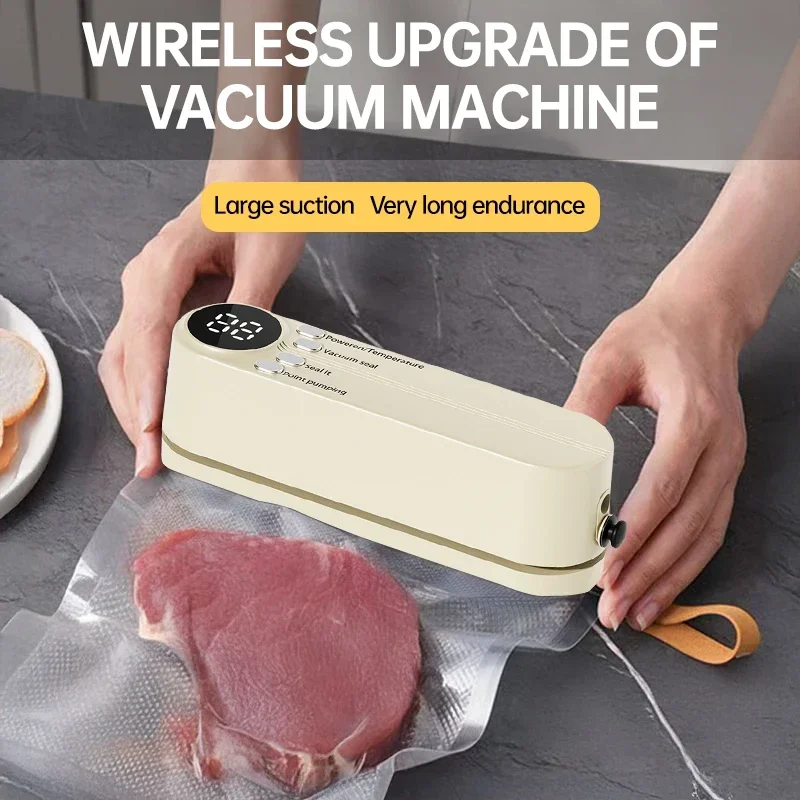 Well-Designed Fast-Compact Vacuum Sealer Machine Food Grade Plastic Seals Both Vacuum Bags And Roll Bags Ideal Kitchen Accessory