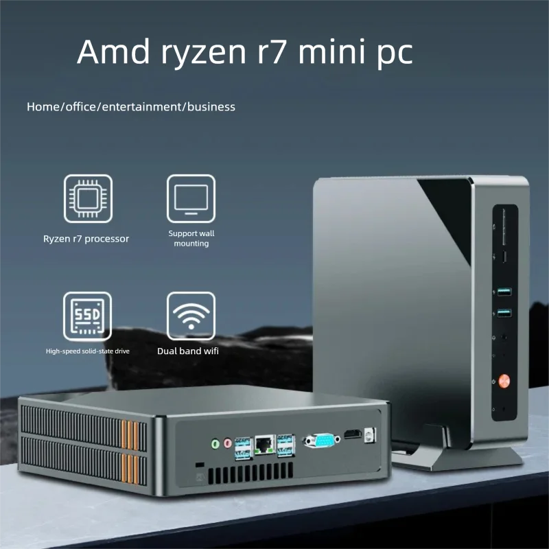 2025 new host Ryzen R7-6800H mini host mini computer 16GB 32GB RAM 512GB 1TB SSD Mini PC