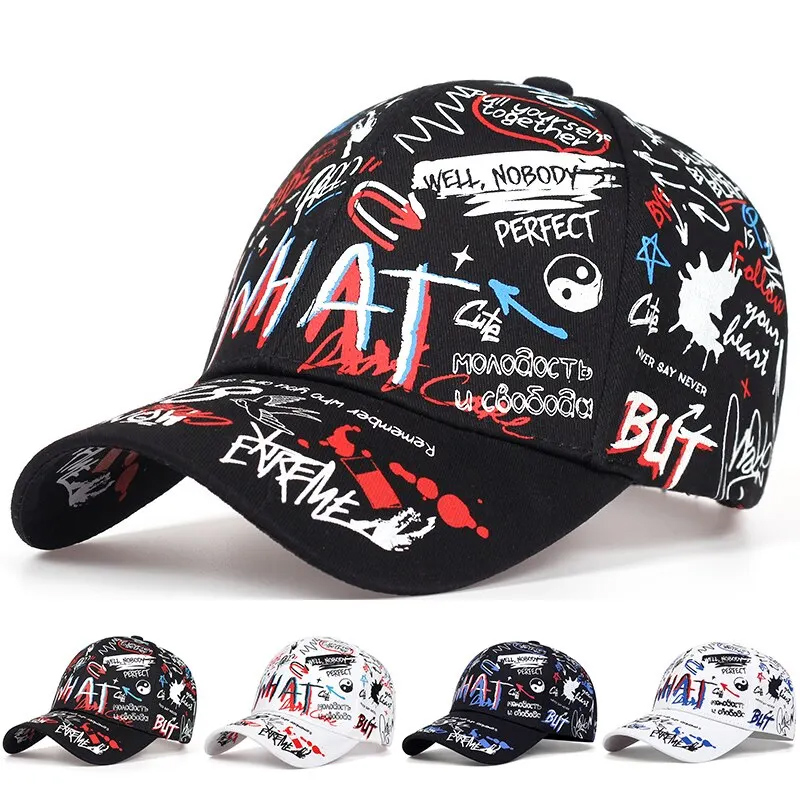 Korea Graffiti Fashion Hipster Hat Personality Trend Men's And Women's Baseball Caps Hip Hop Caps