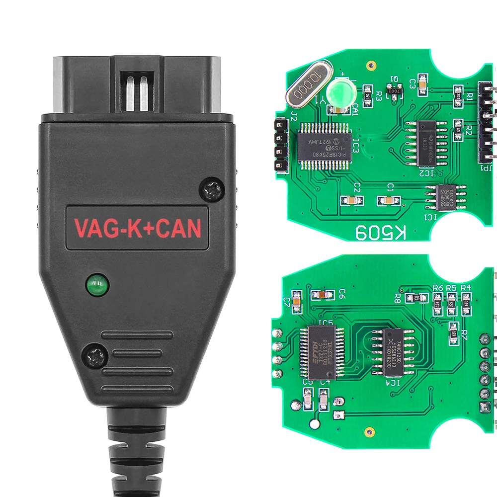 Herramientas de diagnóstico de coche VAG K CAN Commander 1,4 FTDI PIC18F25K80 K + CAN 1 4 OBD 2 OBD2, interfaz COM k-line Cable para VW/AUDI