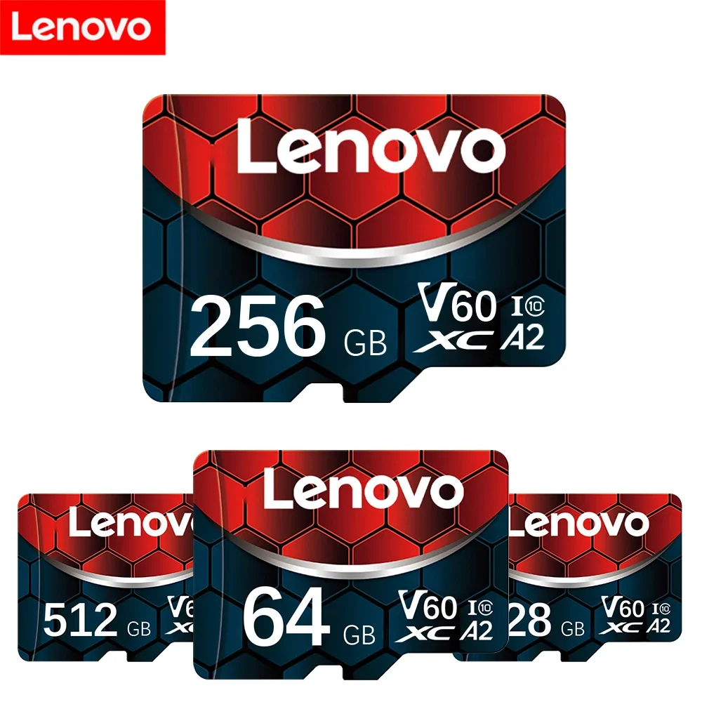 Tarjeta Micro SD Lenovo de 2TB y 1TB, tarjeta de memoria de alta velocidad de 128GB, Mini tarjetas SD V60 de 256GB, tarjeta Flash TF de UHS-1 de 512GB para Nintendo Switch