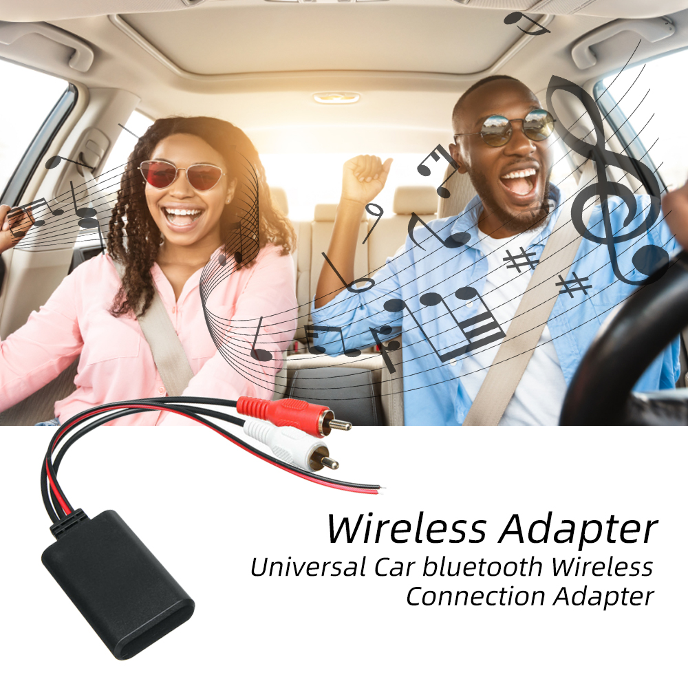 Car Wireless Bluetooth Cable Adapter Receiver AUX HIFI Sound Quality Music Audio Stereo Receiver For 2RCA Interface Audio Line