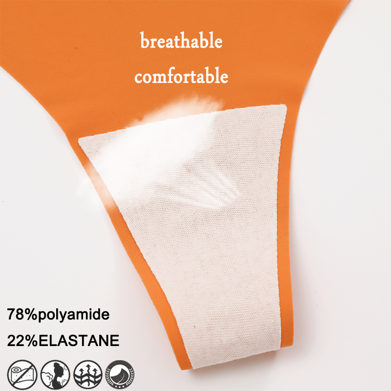 Finetoo 3 pçs sem costura tanga feminina seda gelo t-back íntimo sólido respirável virilha briefs sexy tanga múltiplas 10 cores lingerie