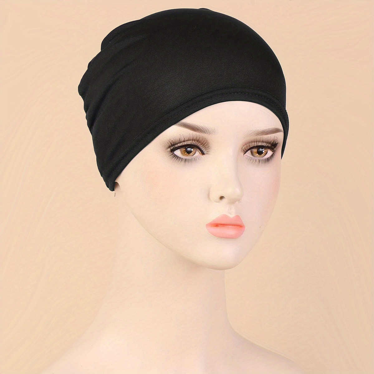 1szt Jednokolorowa prosta czapka turban Elastyczna czapka wewnętrzna Chusty na głowę Casual Bonnet Underscarf Ramadan Hijab Head Scarf Chemo Hats