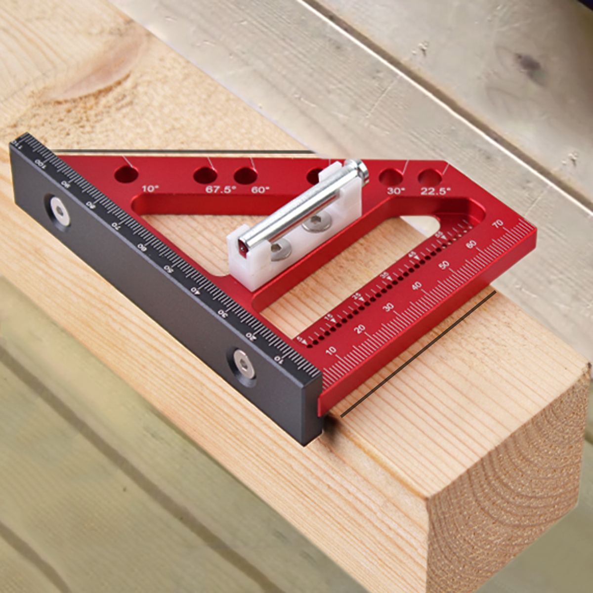 1 шт., линейка для столярных работ, 22,5-90 градусов