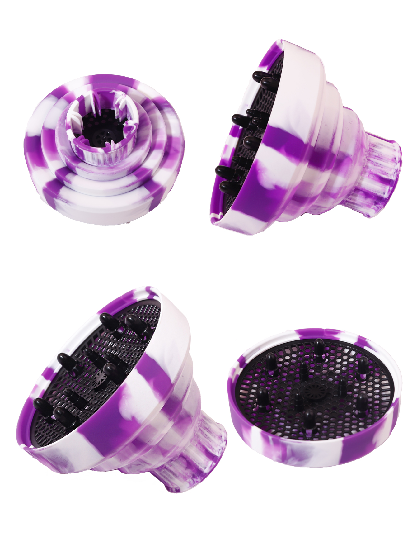 1 touca de secador de cabelo de silicone, adequada para secadores de cabelo com um diâmetro externo de 3,5 cm a 5 cm, usada para modelar e curvar cabelos