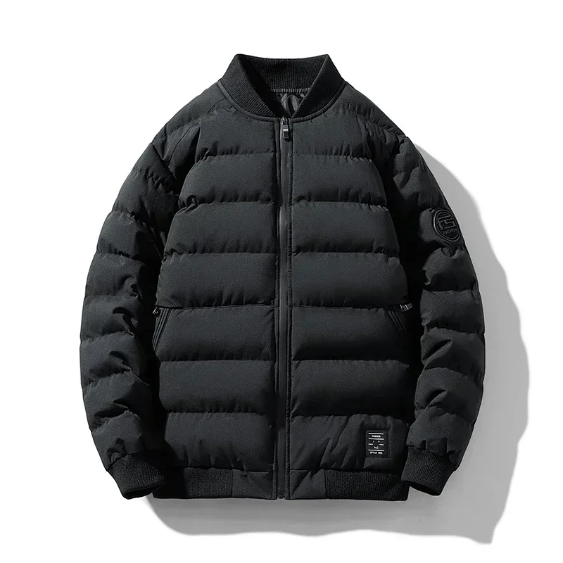 男性用防風パーカー,軽量パッド入りジャケット,厚手の野球カラー,オールマッチ,カジュアル,メンズコート,新しい冬のファッション,2022