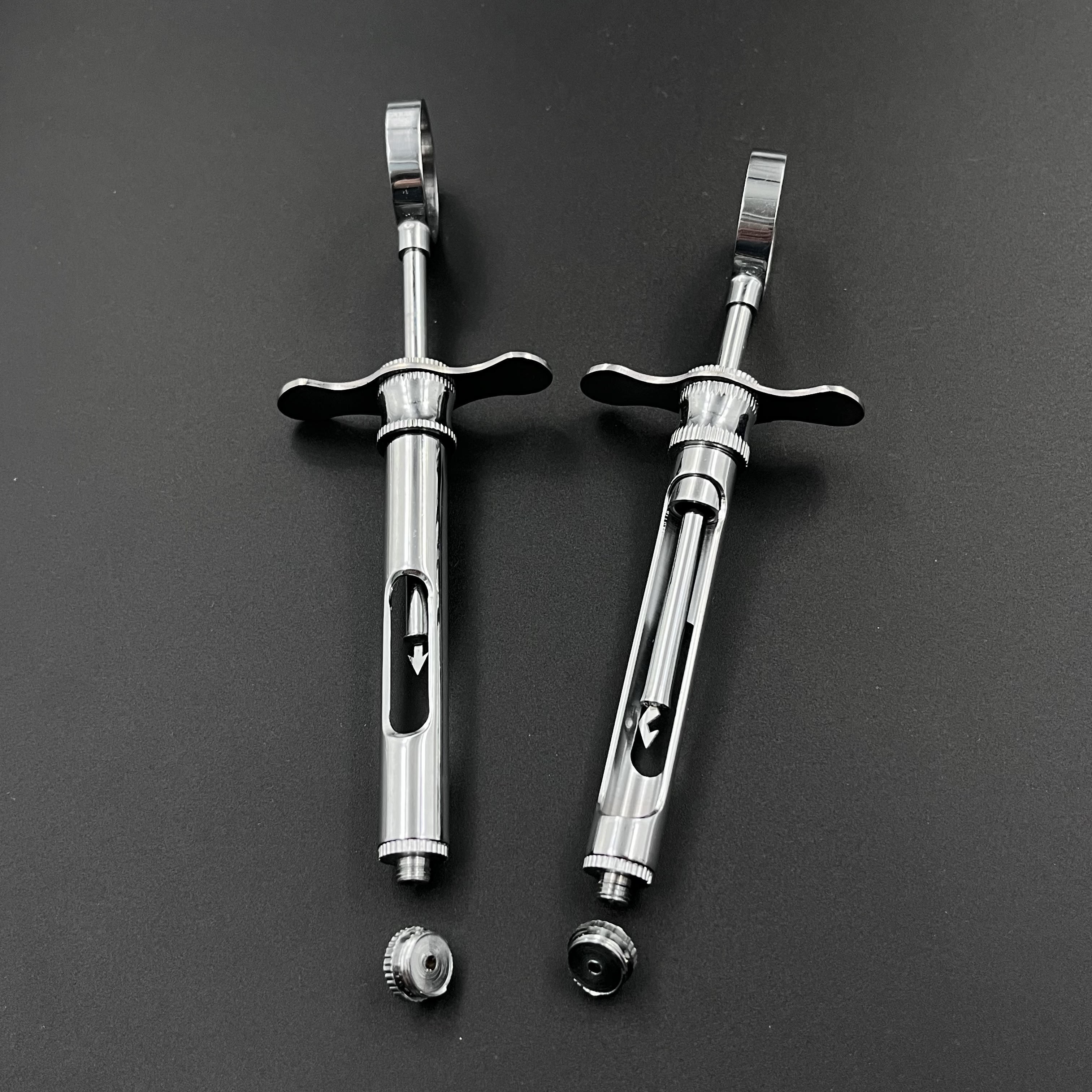 1 conjunto de seringa de injeção de odontologia, cabeça afiada de gancho, aço inoxidável, seringa de aspiração dentária, instrumento cirúrgico 1.8ml