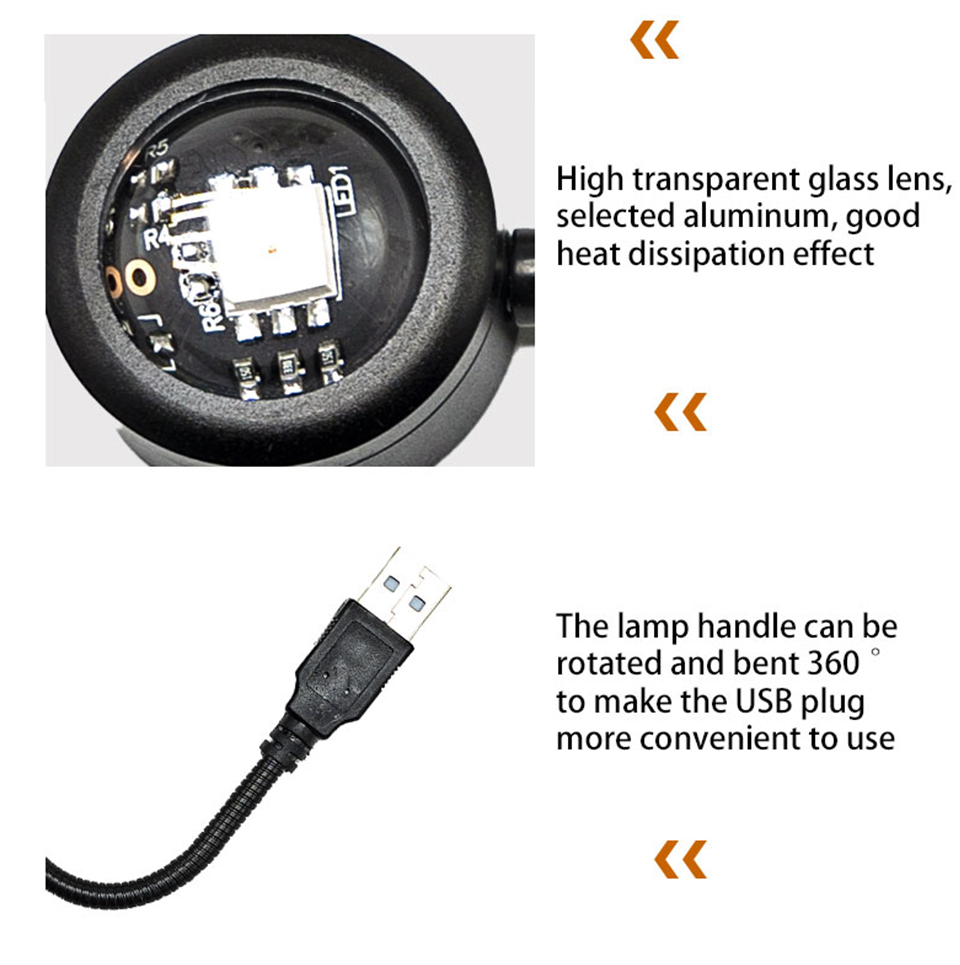 LED Sunset Lamp Nightlights proiettore USB decorazione per feste di compleanno luci d'atmosfera per la fotografia della parete del soggiorno della camera da letto