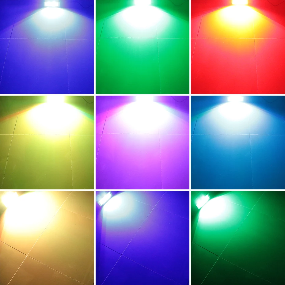 คนต่างด้าว RGB สีขาว DJ Disco Strobe ไฟ 40W 60W 80W 100W รีโมทคอนโทรลเสียงแฟลชงานแต่งงานวันหยุด Stage Lighting Effect
