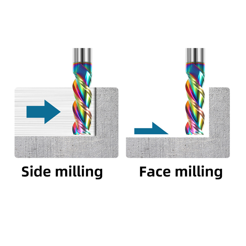 HRC55 3 ขลุ่ยคาร์ไบด์End MillอลูมิเนียมCNC Millingเครื่องตัดทังสเตนคาร์ไบด์เครื่องตัดEnd MillสําหรับAL EndMillS1SET