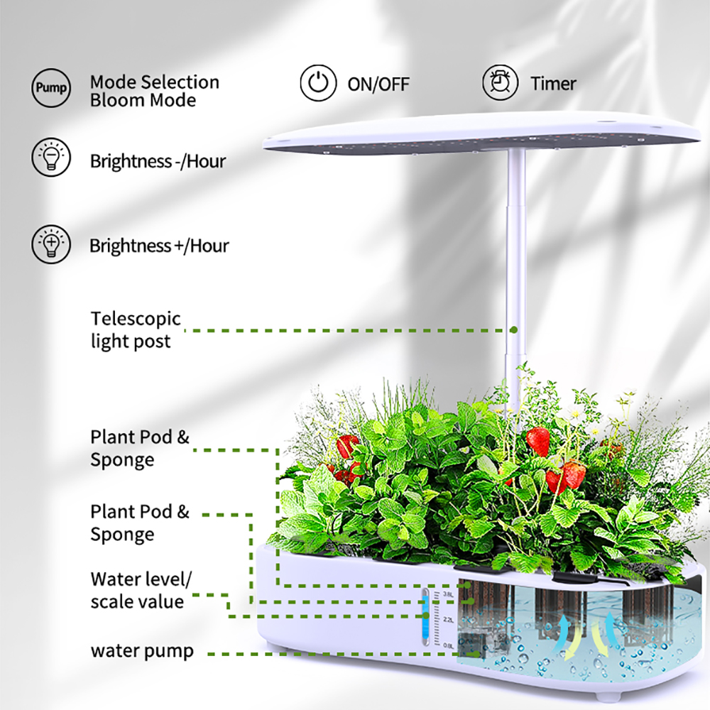 Indoor Smart Hydro ponics Anbaus ystem 12 Pods Hydro ponik Anbau automatische Growbox höhen verstellbare Pflanze wachsen Lichter