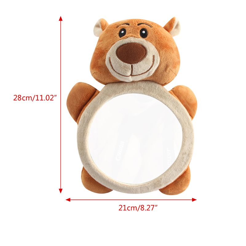 Espelho carro para bebê, para assento, urso, atrai a atenção, voltado para encosto cabeça infantil, para crianças