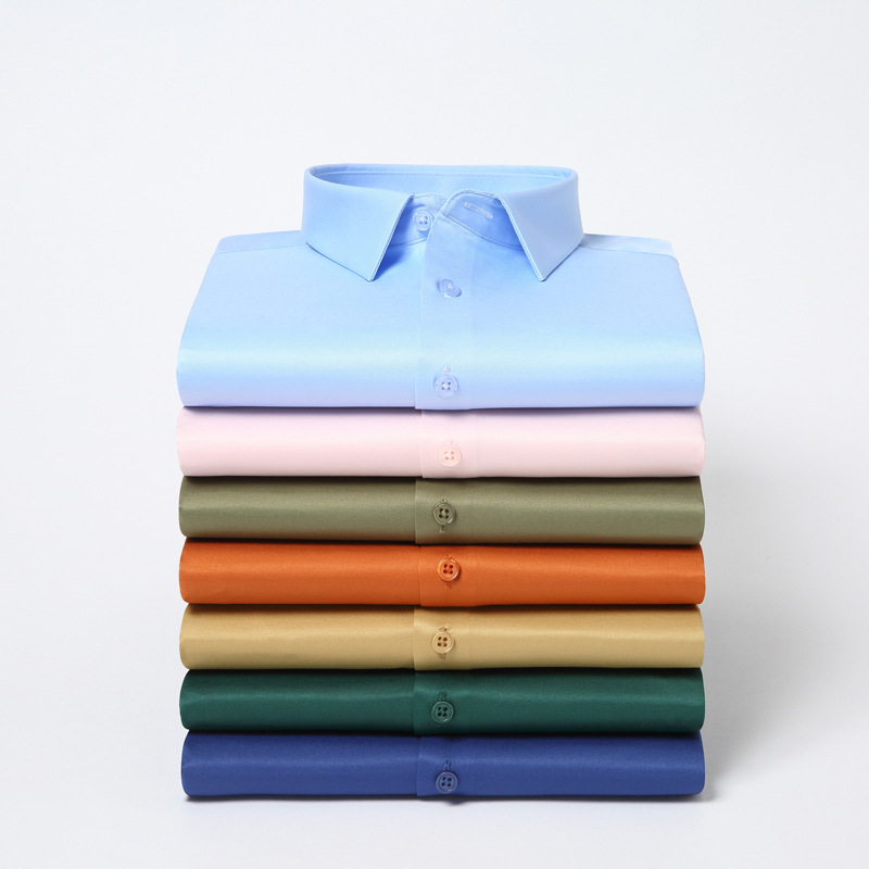 Nuove camicie da uomo antirughe Camicie eleganti a maniche lunghe per camicia slim fit Camicetta da lavoro sociale Camicia da ufficio bianca S-6XL