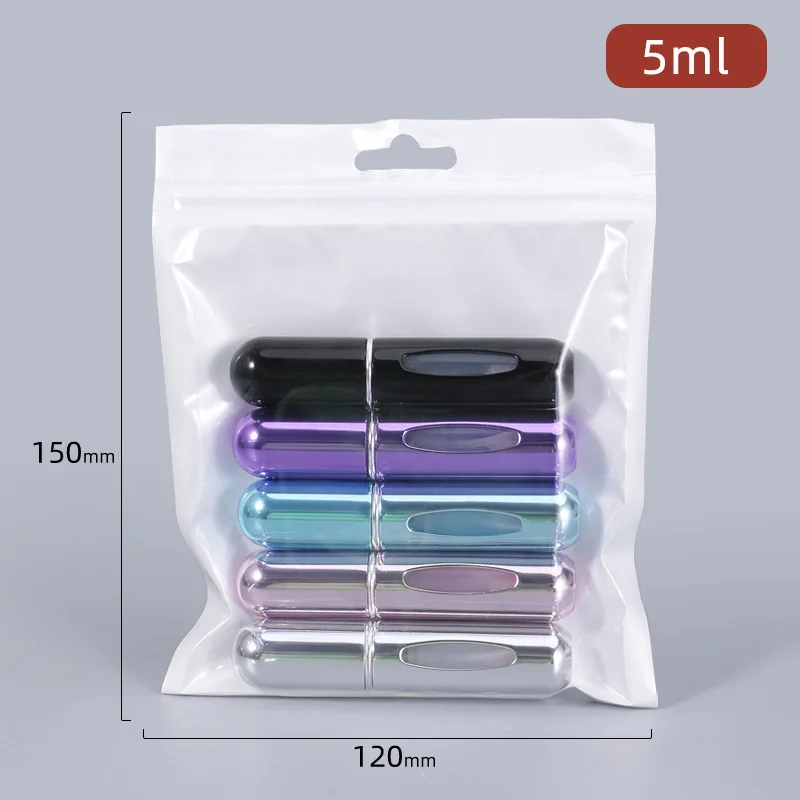 Botella de Perfume recargable de 1/5 piezas y 5ml con bomba de aroma en espray, contenedor de cosméticos portátil de viaje, Mini herramienta dispensadora de Perfume