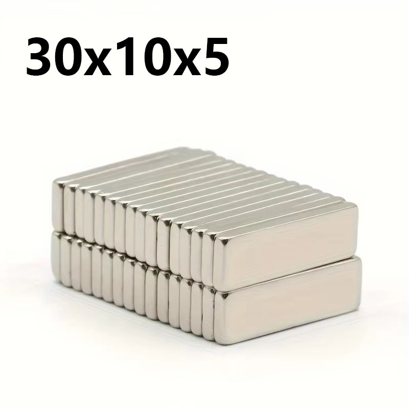 10pcs 30 X 10 X 5mm rectangular magnets, long bar magnets, miniature magnets. Suitable for science, tool libraries, laboratories